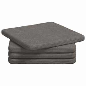 vidaXL Istumispatjad 4 tk Korter kangas Helehall 40 x 40 x 3 cm