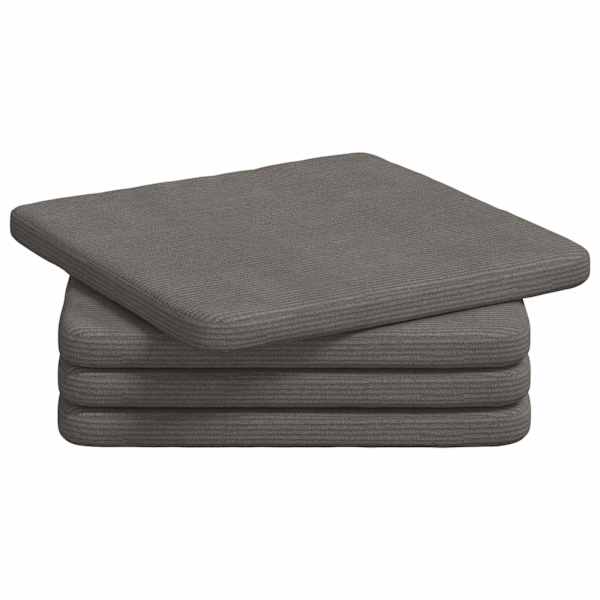 vidaXL Istumispatjad 4 tk Korter kangas Helehall 40 x 40 x 3 cm