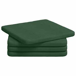 Polštáře na sedadla 4 pcs Tmavě zelená 40 x 40 x 3 cm - obrázek 2