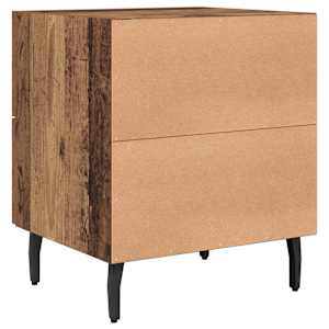 Noční skříňka se zásuvkou 2 pcs Staré dřevo 40 x 35 x 47,5 cm - obrázek 9