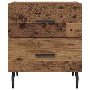 Noční skříňka se zásuvkou 2 pcs Staré dřevo 40 x 35 x 47,5 cm - obrázek 7