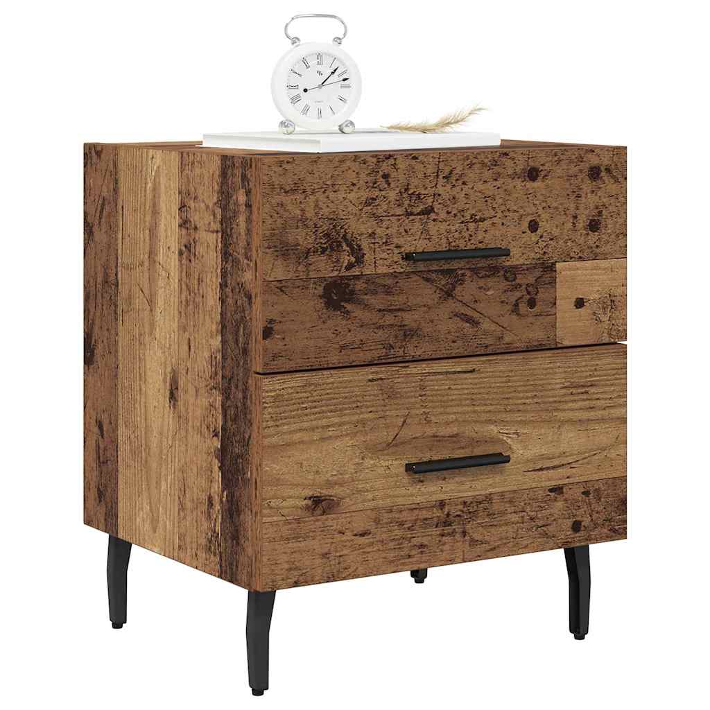 vidaXL Nachtkastje 2 pcs Oud hout 40 x 35 x 47,5 cm Bewerkt hout