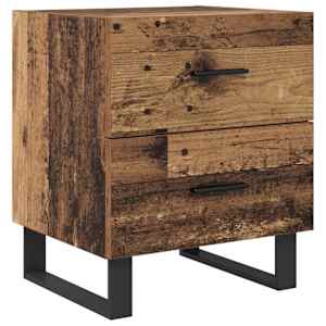 Noční skříňka 2 pcs Staré dřevo a černá 40 x 35 x 47,5 cm - obrázek 6