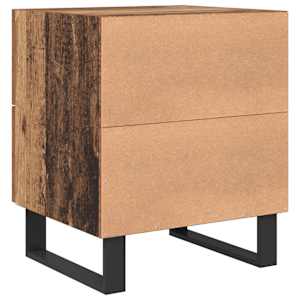 Noční skříňka 2 pcs Staré dřevo a černá 40 x 35 x 47,5 cm - obrázek 9