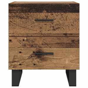 Noční skříňka 2 pcs Staré dřevo a černá 40 x 35 x 47,5 cm - obrázek 7