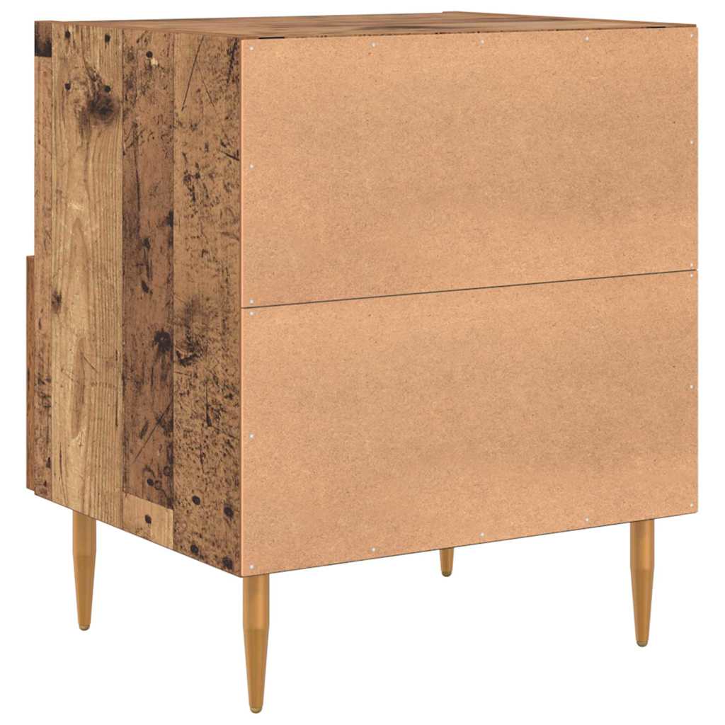 Нощно шкафче с чекмедже 2 pcs Старо дърво 40 x 35 x 47.5 см - Image 9