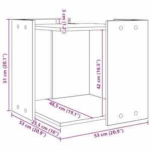 Enclosure pro kočičí záchod Černý dub 53 x 53 x 51 cm - obrázek 9