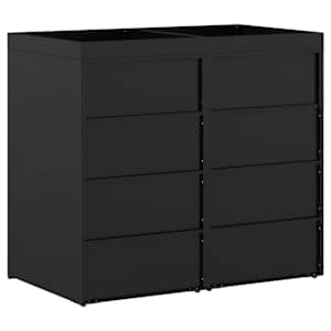 Úložný box na 2 popelnice Černá 136 x 77,5 x 121,5 cm - obrázek 9