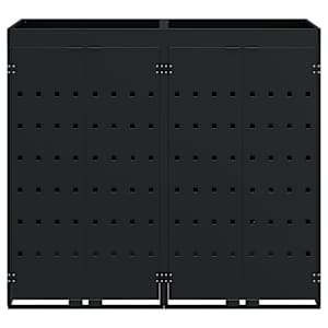 Úložný box na 2 popelnice Černá 136 x 77,5 x 121,5 cm - obrázek 7