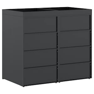 Úložný box na 2 popelnice Antracit 136 x 77,5 x 121,5 cm - obrázek 9
