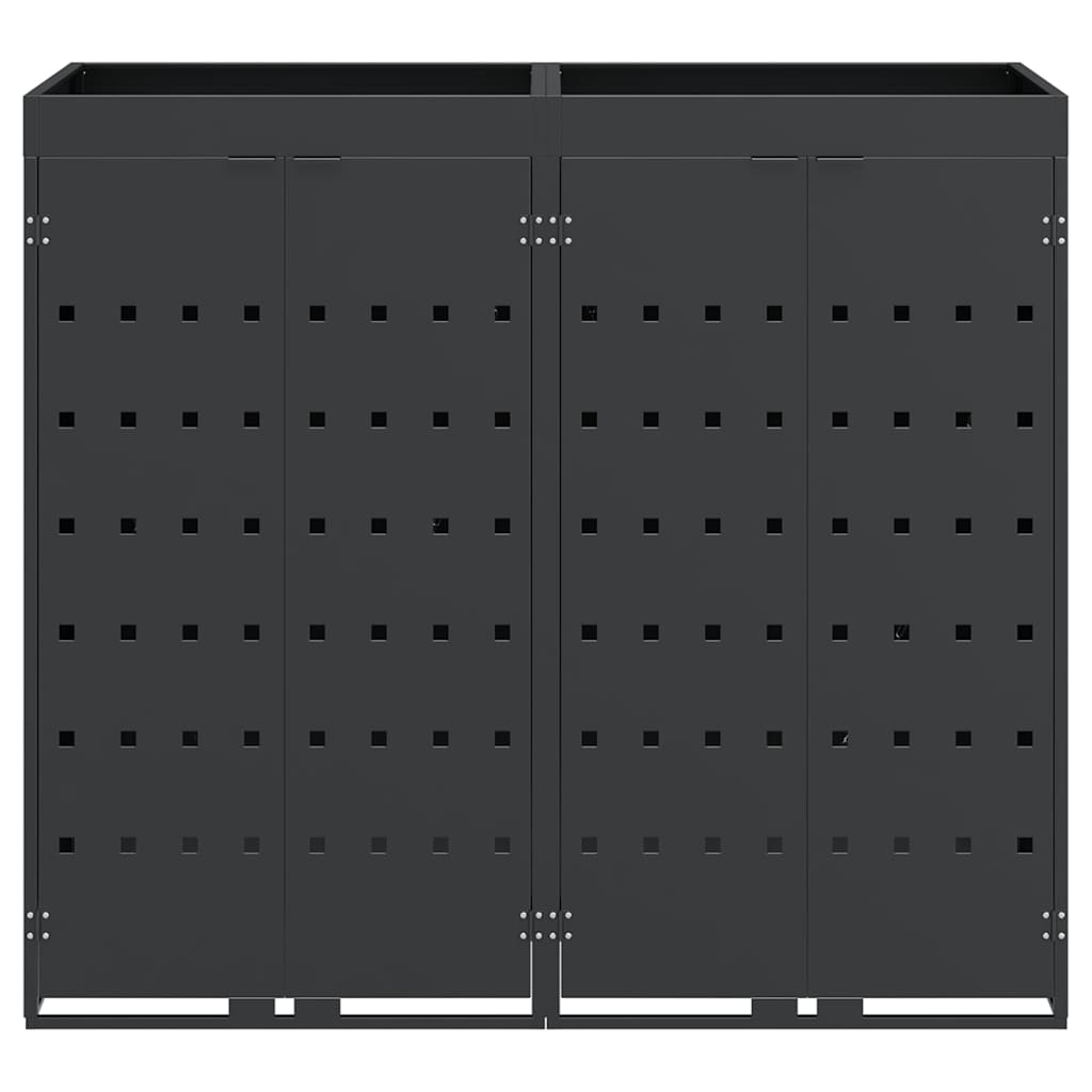 Αποθήκη τροχήλατου κάδου για 2 κάδους Ανθρακί - Image 7