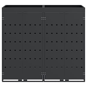 Úložný box na 2 popelnice Antracit 136 x 77,5 x 121,5 cm - obrázek 7
