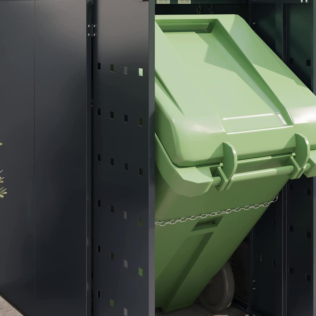 Αποθήκη τροχήλατου κάδου για 3 κάδους Ανθρακί - Image 5