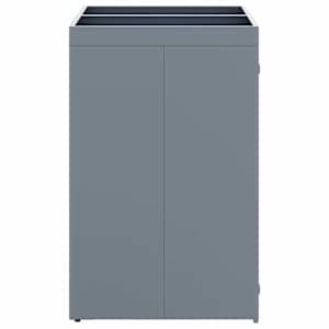 Úložný box na 2 popelnice Světle šedá 136 x 77,5 x 121,5 cm - obrázek 8