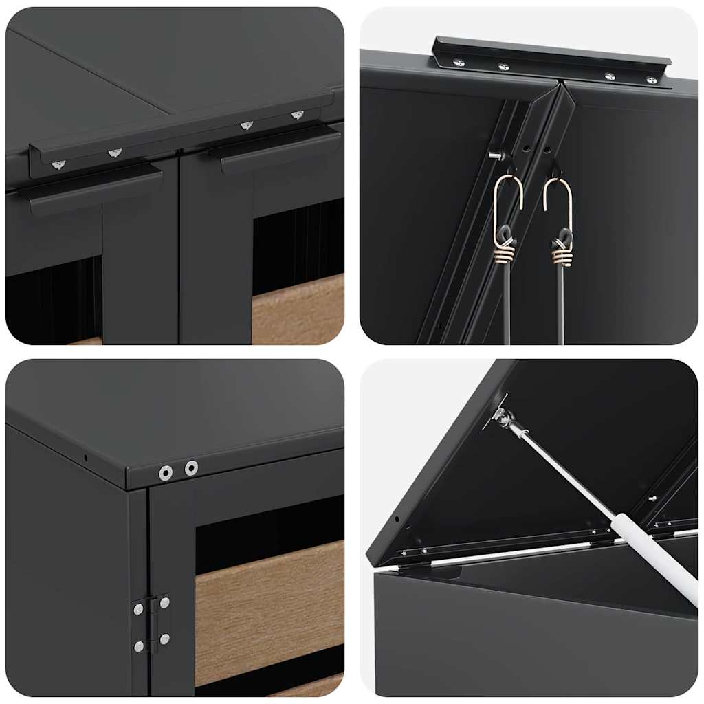 Αποθήκη τροχήλατου κάδου για 3 κάδους Ανθρακί - Image 10