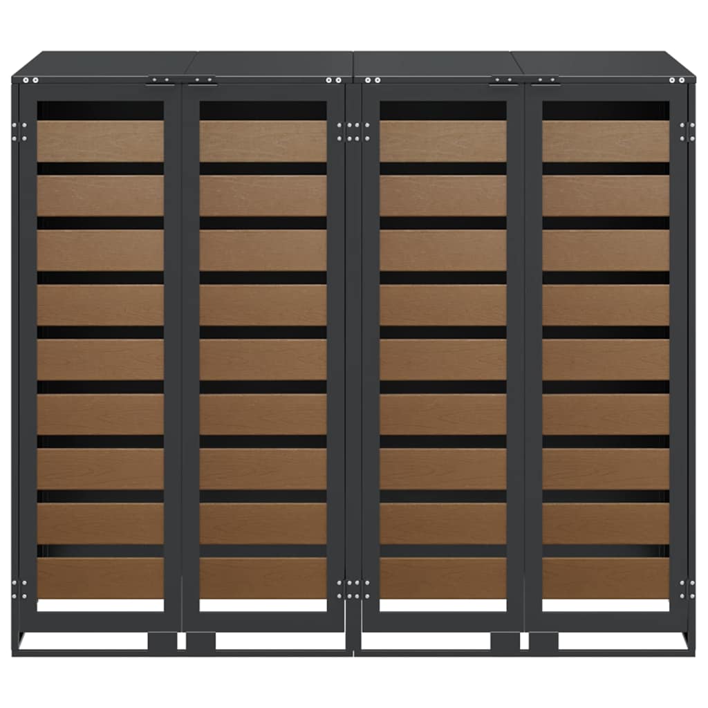 Αποθήκη τροχήλατου κάδου για 3 κάδους Ανθρακί - Image 7