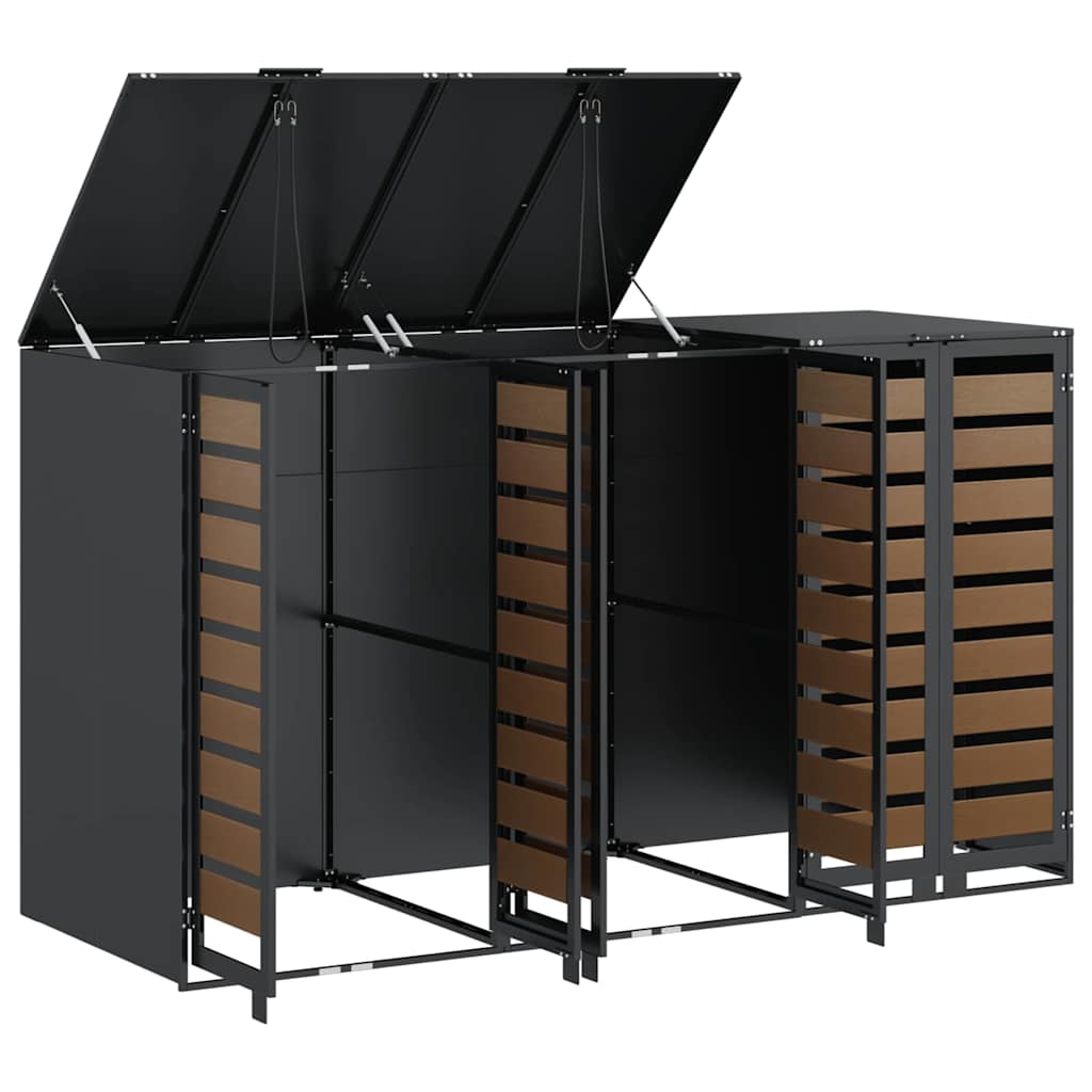 Αποθήκη τροχήλατου κάδου για 3 κάδους Ανθρακί - Image 6