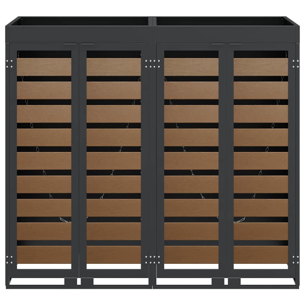 Αποθήκη τροχήλατου κάδου για 3 κάδους Ανθρακί - Image 7