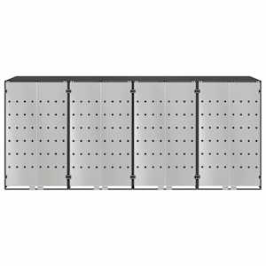 Úložný box na 3 popelnice Antracit 340 x 77,5 x 115,5 cm Ocel - obrázek 6