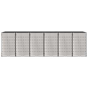 Úložný box na 3 popelnice Antracit 340 x 77,5 x 115,5 cm Ocel - obrázek 6