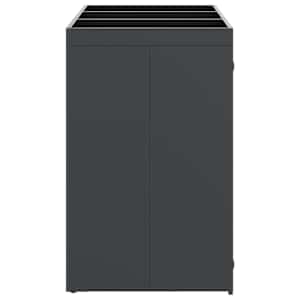 Úložný box na 3 popelnice Antracit 340 x 77,5 x 115,5 cm Ocel - obrázek 7