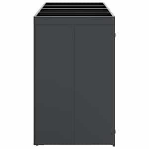 Úložný box na 3 popelnice Antracit 340 x 77,5 x 115,5 cm Ocel - obrázek 7