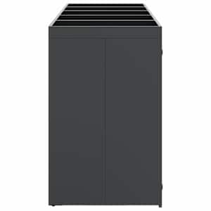 Úložný box na 3 popelnice Antracit 340 x 77,5 x 115,5 cm Ocel - obrázek 7