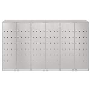 Úložný box na 3 popelnice Stříbrná 340 x 77,5 x 115,5 cm - obrázek 6