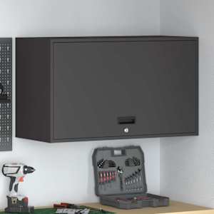 Stenska omara za garažo Črna 90 x 40 x 53 cm