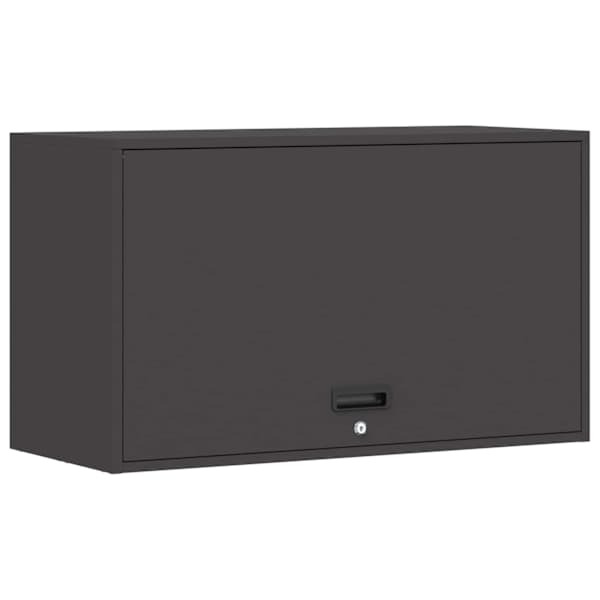 vidaXL Garage'i seina kapp Must 90 x 40 x 53 cm Pulberkattega teras