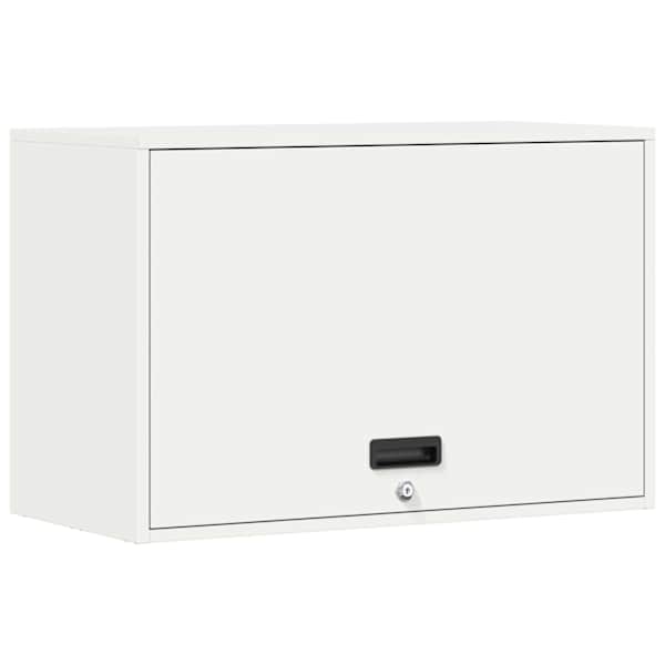 vidaXL Garage'i seina kapp Valge 80 x 40 x 53 cm Pulberkattega teras