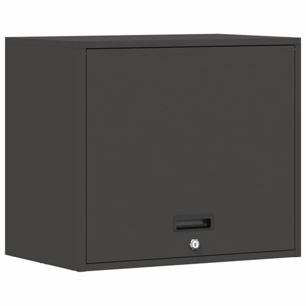 vidaXL Garage'i seina kapp Must 60 x 40 x 53 cm Pulberkattega teras