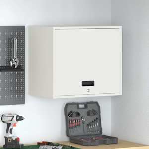 Stenska omara za garažo Bela 60 x 40 x 53 cm