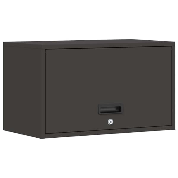 vidaXL Garage'i seina kapp Must 60 x 33 x 35 cm Pulberkattega teras