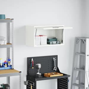 Stenska omara za garažo Bela 60 x 33 x 35 cm - slika 4