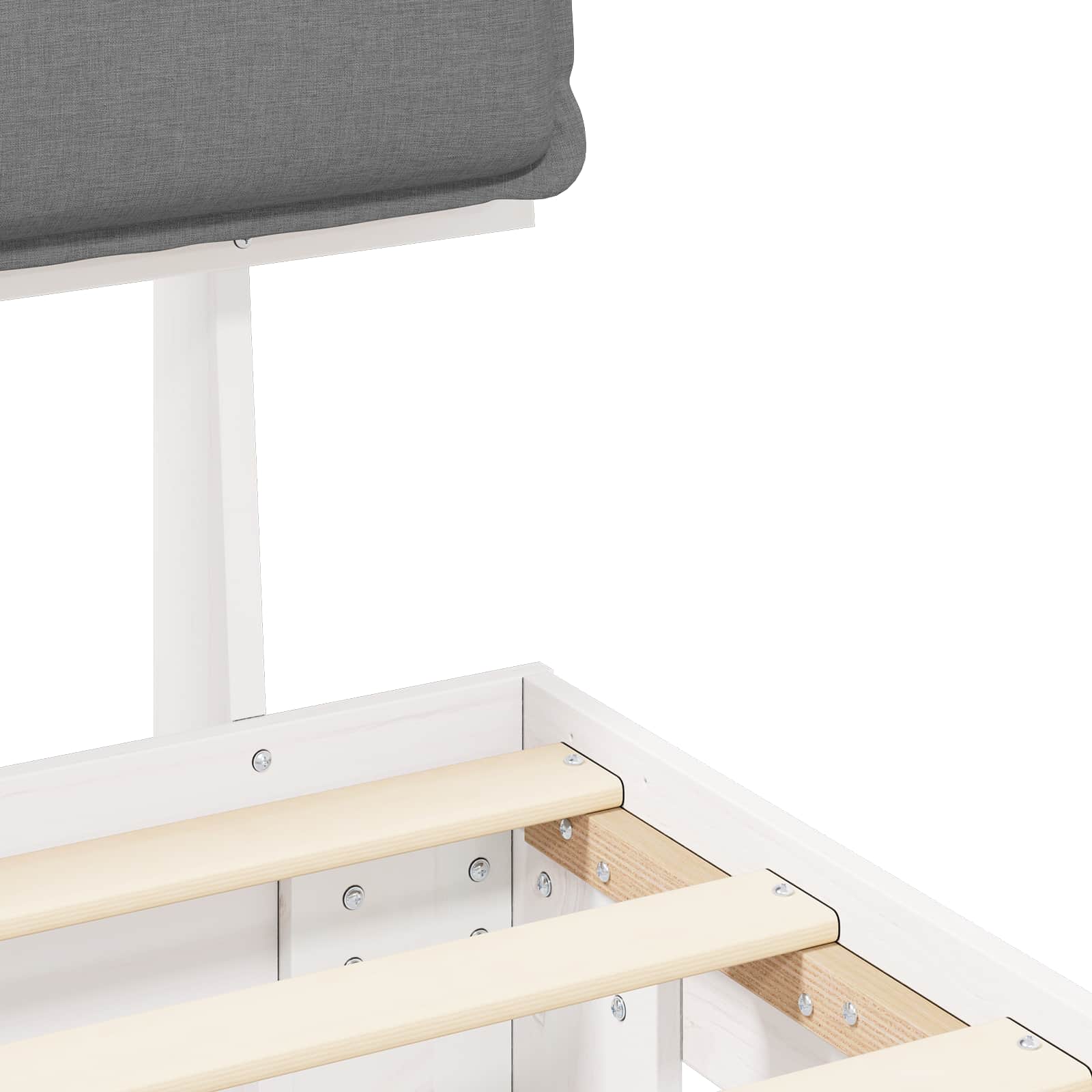 Voodiraam Pehme Peatoega peaga Helehall 150 x 200 cm Tahke mänd 8 Kõik vajalik sinu aeda ja koju! Voodiraam Pehme Peatoega peaga Helehall 150 x 200 cm Tahke mänd - Image 8