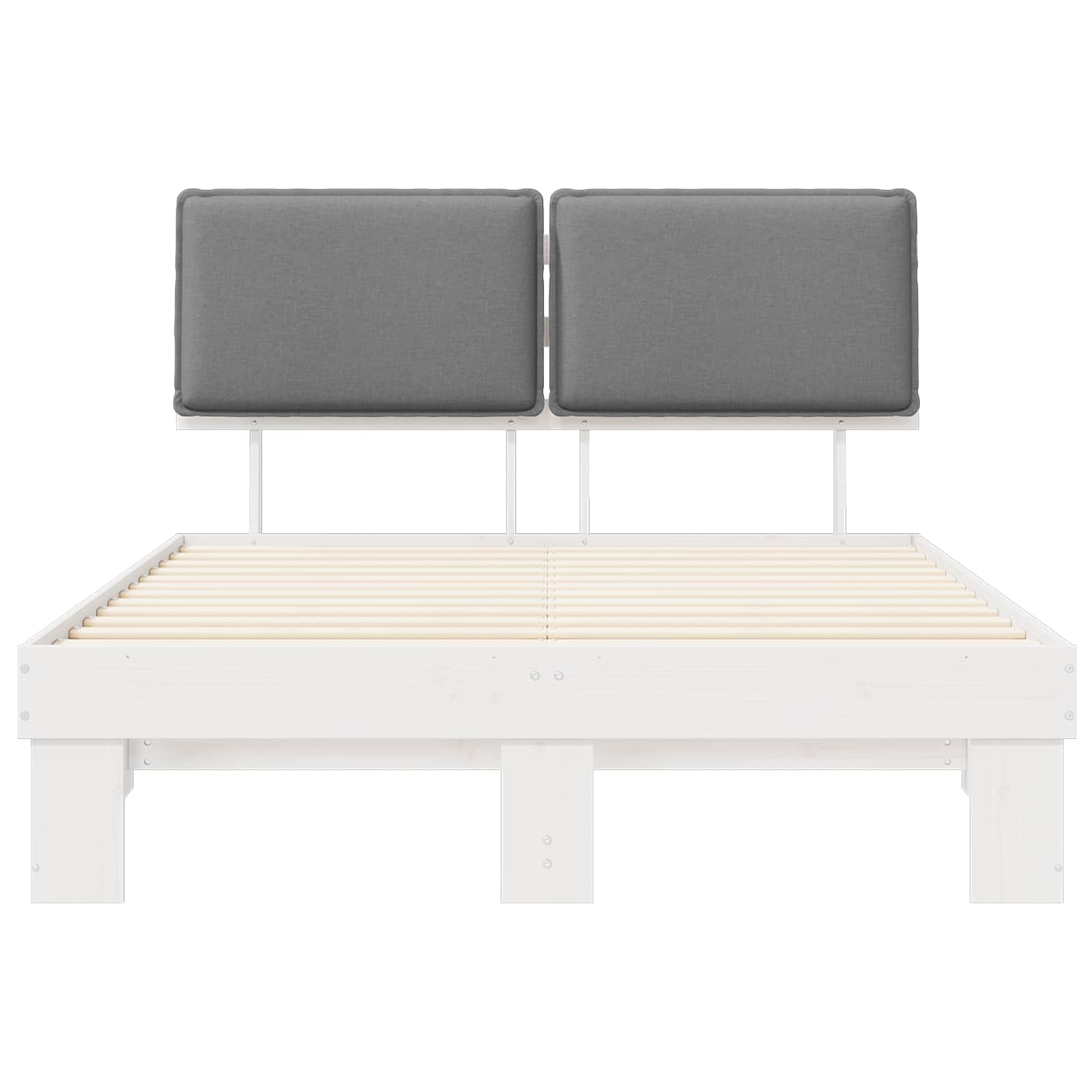 Voodiraam Pehme Peatoega peaga Helehall 150 x 200 cm Tahke mänd 5 Kõik vajalik sinu aeda ja koju! Voodiraam Pehme Peatoega peaga Helehall 150 x 200 cm Tahke mänd - Image 5