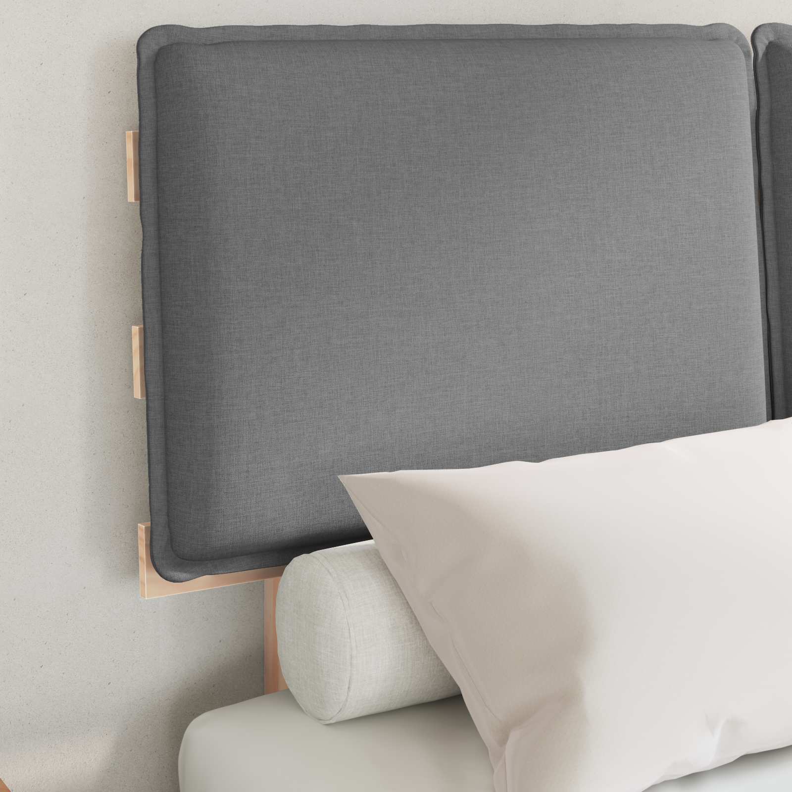 Voodiraam Pehme Peatoega peaga Helehall 120 x 200 cm Tahke mänd 3 Kõik vajalik sinu aeda ja koju! Voodiraam Pehme Peatoega peaga Helehall 120 x 200 cm Tahke mänd - Image 3