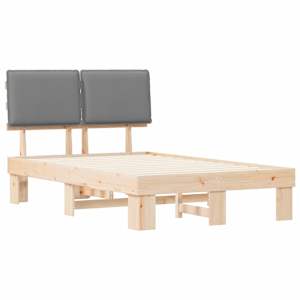 Rám postele s čalouněným čelem s čelo Světle šedá 120 x 200 cm - obrázek 4