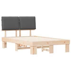 Rám postele s čalouněným čelem s čelo Tmavě šedá 120 x 200 cm - obrázek 4