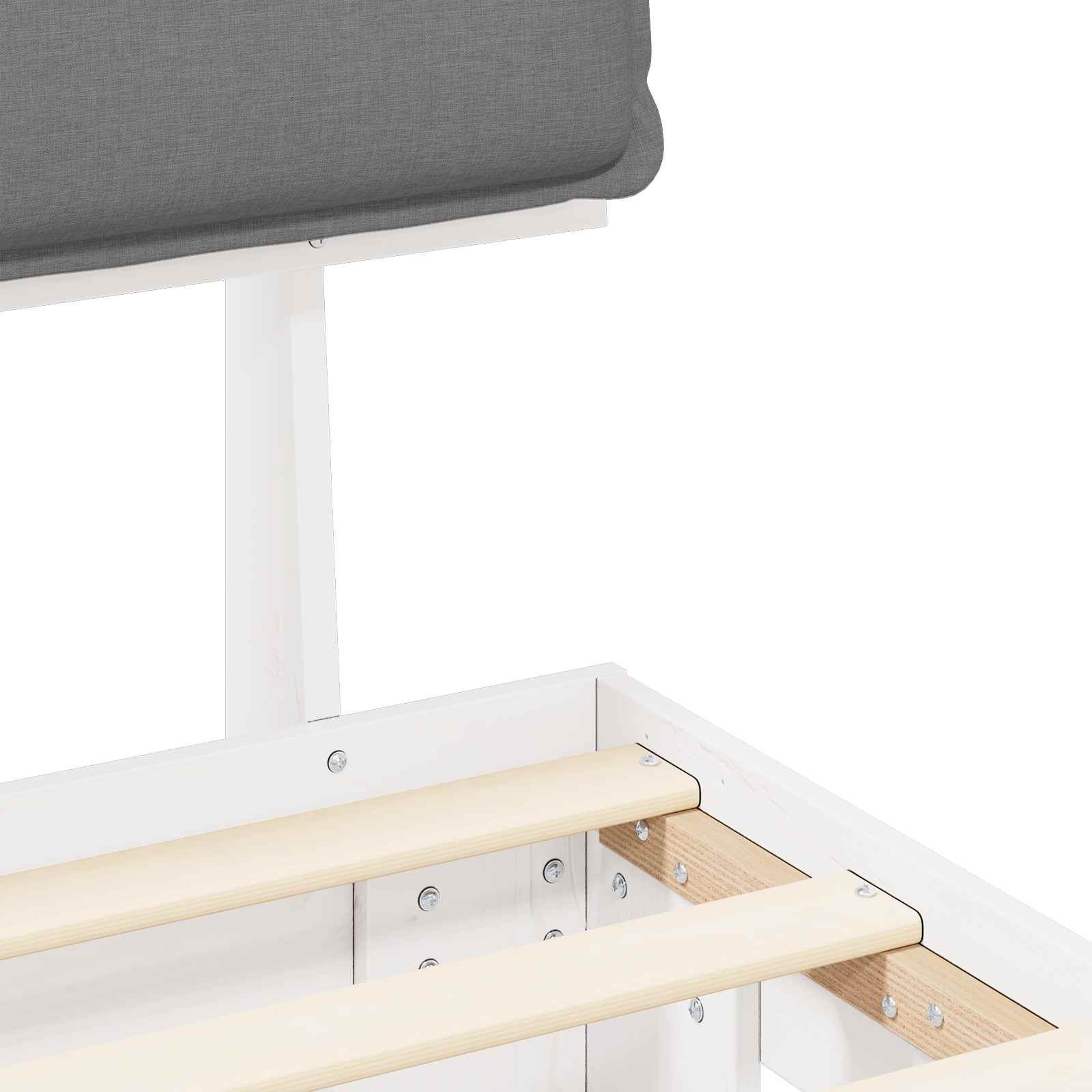 Voodiraam Pehme Peatoega peaga Helehall 120 x 200 cm Tahke mänd 8 Kõik vajalik sinu aeda ja koju! Voodiraam Pehme Peatoega peaga Helehall 120 x 200 cm Tahke mänd - Image 8