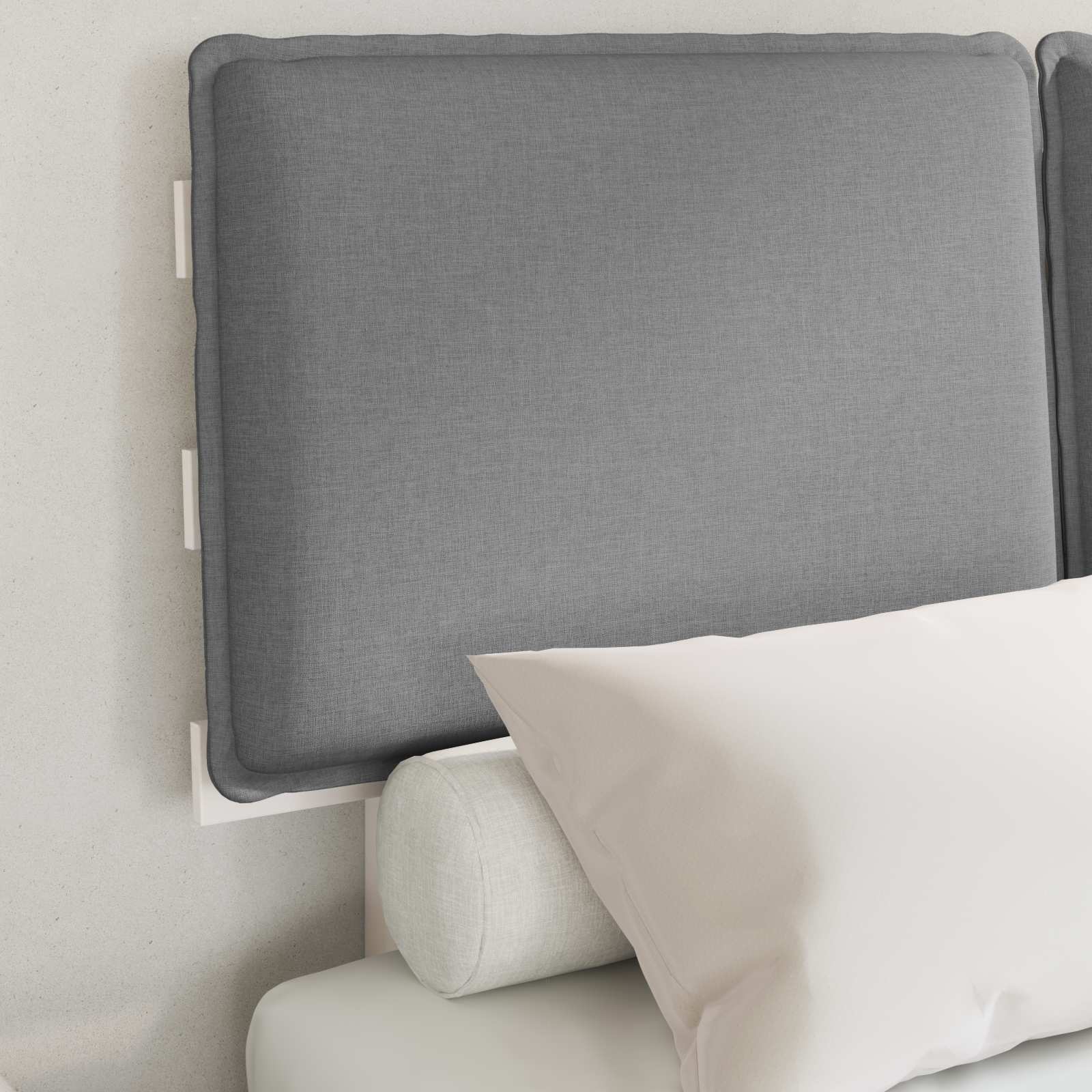 Voodiraam Pehme Peatoega peaga Helehall 120 x 200 cm Tahke mänd 3 Kõik vajalik sinu aeda ja koju! Voodiraam Pehme Peatoega peaga Helehall 120 x 200 cm Tahke mänd - Image 3