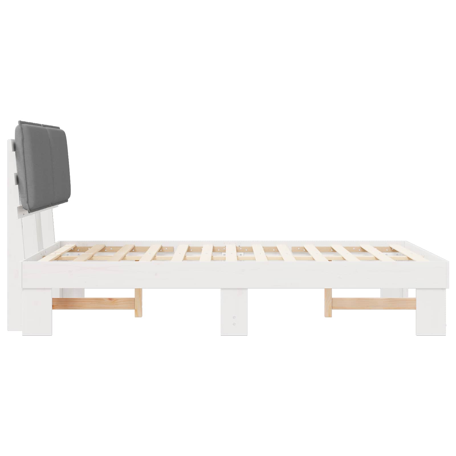 Voodiraam Pehme Peatoega peaga Helehall 120 x 200 cm Tahke mänd 6 Kõik vajalik sinu aeda ja koju! Voodiraam Pehme Peatoega peaga Helehall 120 x 200 cm Tahke mänd - Image 6