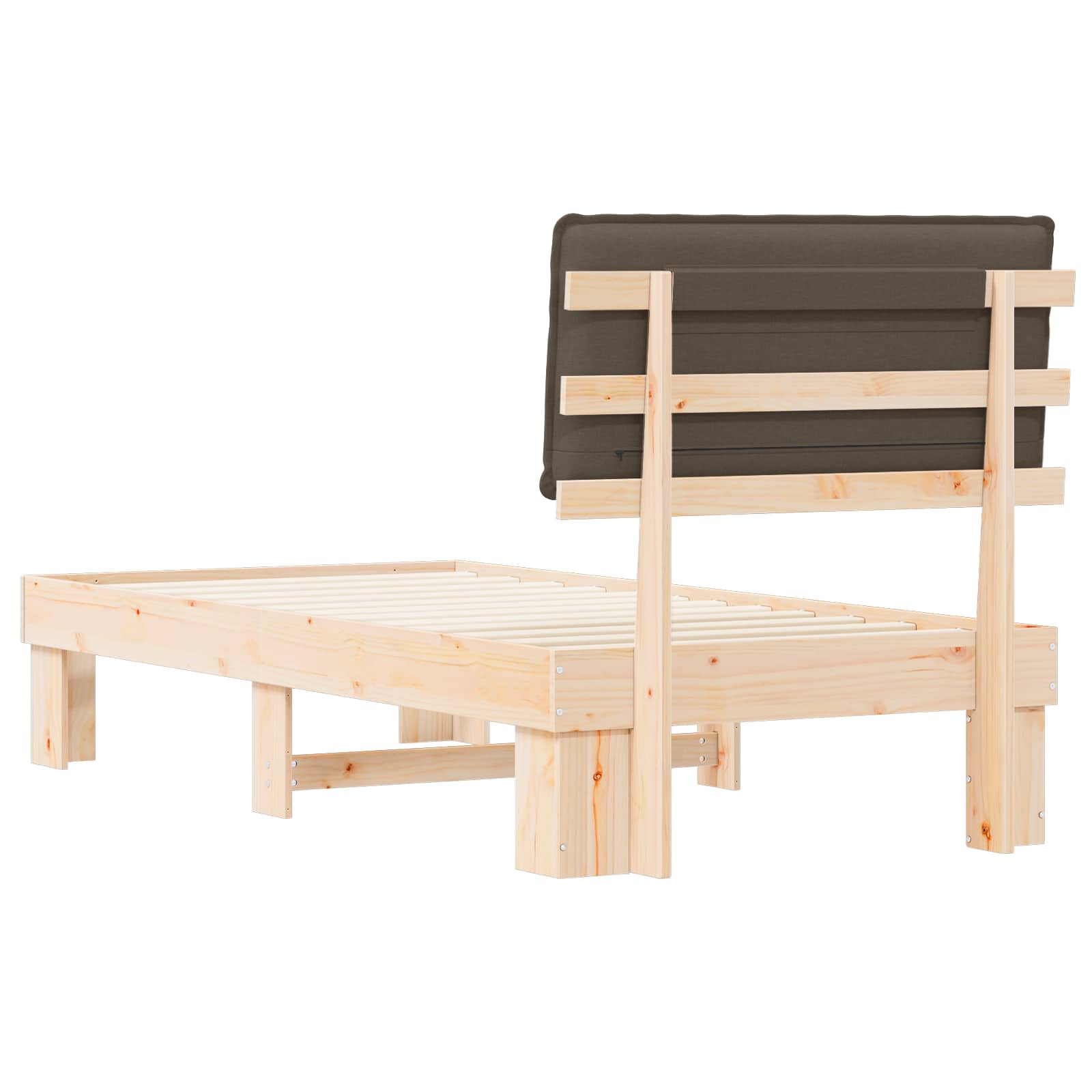 Voodiraam Pehme Peatoega Pruunikashall 80 x 200 cm Tahke mänd 7 Kõik vajalik sinu aeda ja koju! Voodiraam Pehme Peatoega Pruunikashall 80 x 200 cm Tahke mänd - Image 7