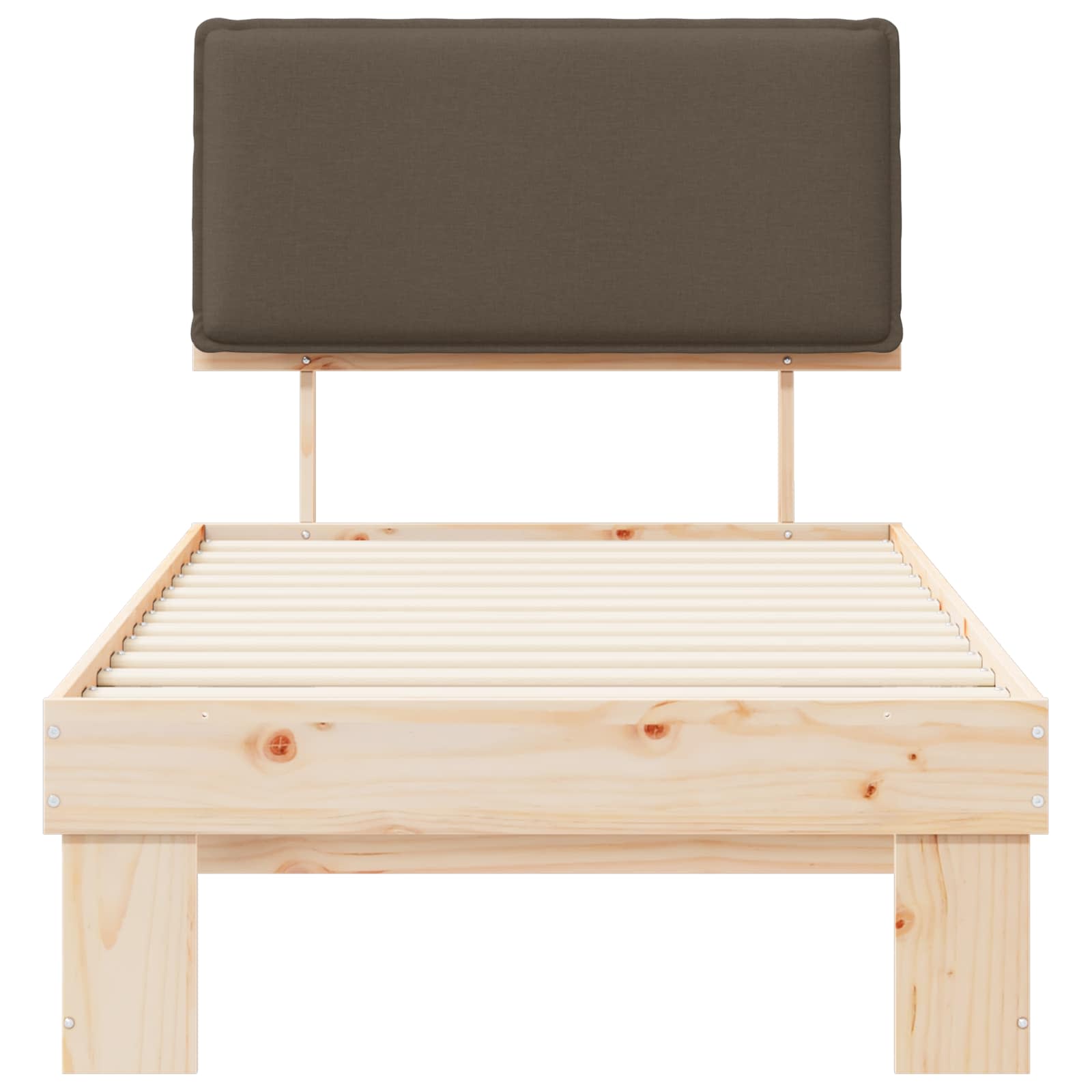 Voodiraam Pehme Peatoega Pruunikashall 80 x 200 cm Tahke mänd 5 Kõik vajalik sinu aeda ja koju! Voodiraam Pehme Peatoega Pruunikashall 80 x 200 cm Tahke mänd - Image 5