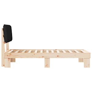 Rám postele s čalouněným čelem s čelo Černá 90 x 190 cm - obrázek 6