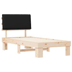 Rám postele s čalouněným čelem s čelo Černá 75 x 190 cm - obrázek 4