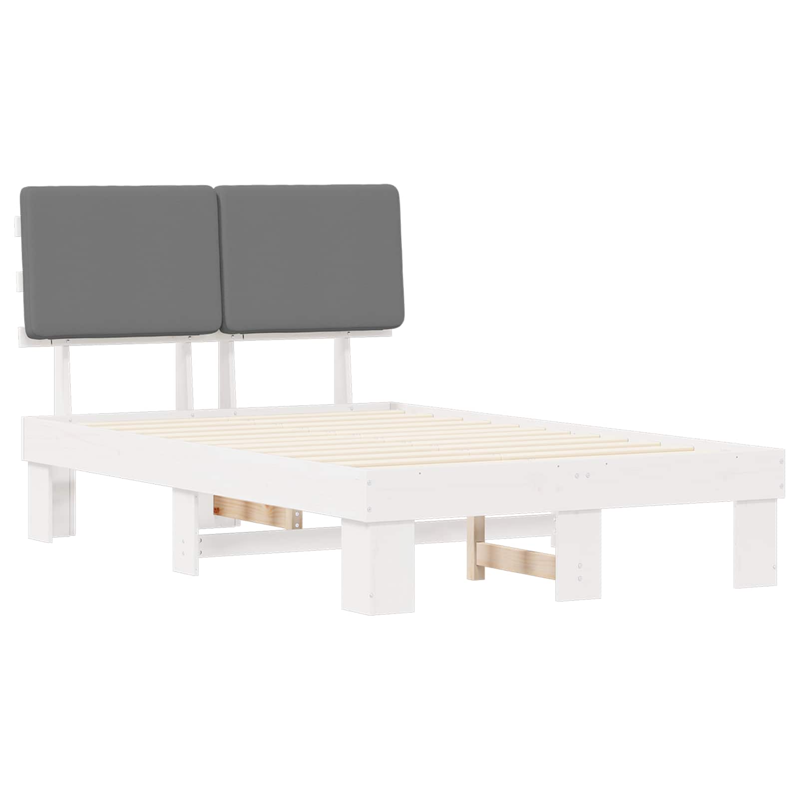 vidaXL Bedframe met Gevoerd Hoofdgedeelte Lichtgrijs 120 x 200 cm, foto 4