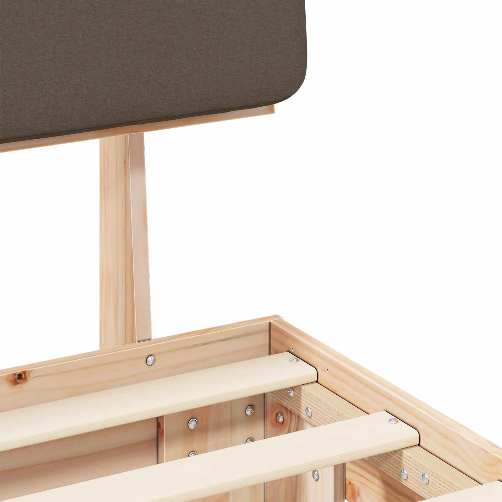 Voodiraam Pehme Peatoega Pruunikashall 140 x 190 cm Tahke mänd 98 Kõik vajalik sinu aeda ja koju! Voodiraam Pehme Peatoega Pruunikashall 140 x 190 cm Tahke mänd - Image 8