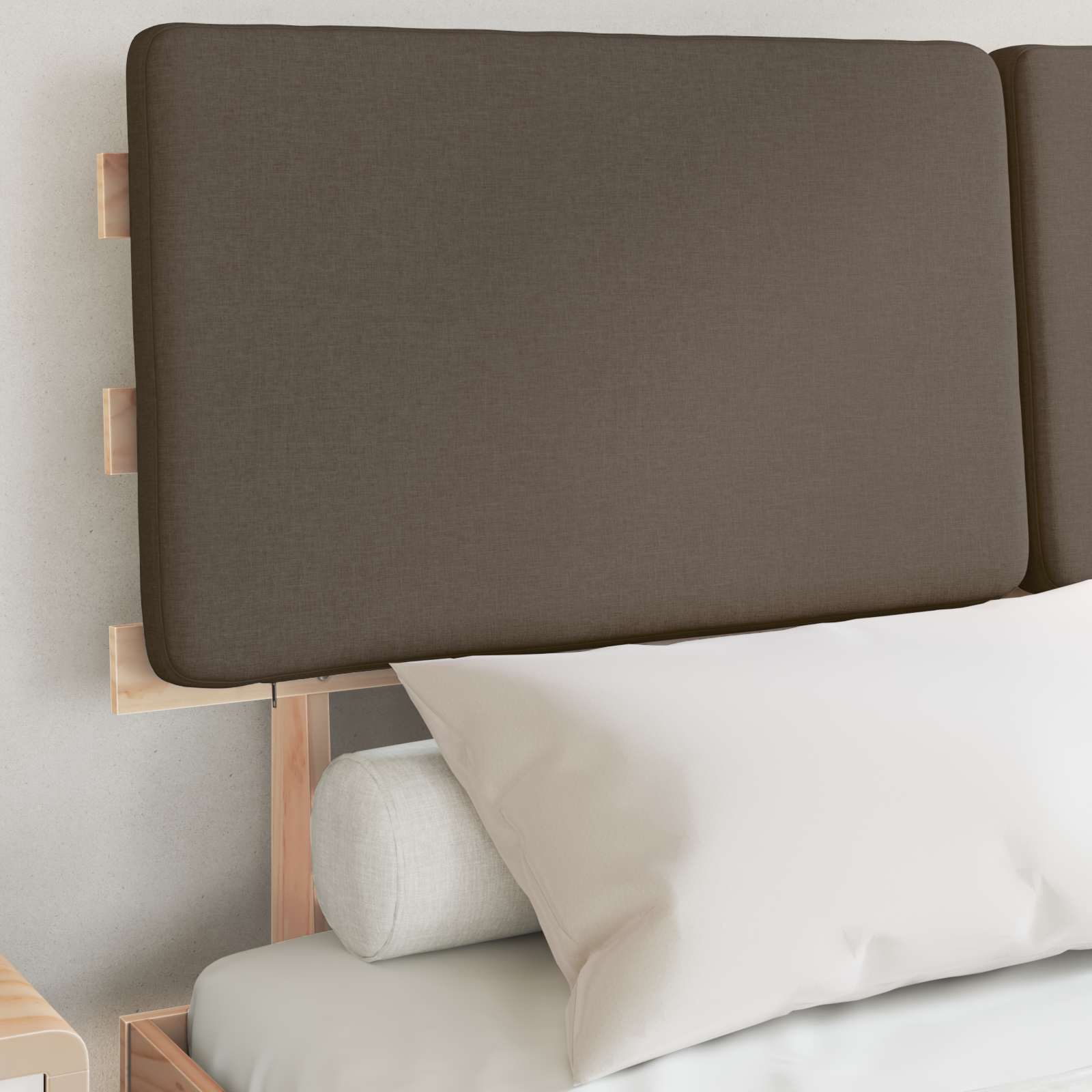 Voodiraam Pehme Peatoega Pruunikashall 140 x 190 cm Tahke mänd 93 Kõik vajalik sinu aeda ja koju! Voodiraam Pehme Peatoega Pruunikashall 140 x 190 cm Tahke mänd - Image 3